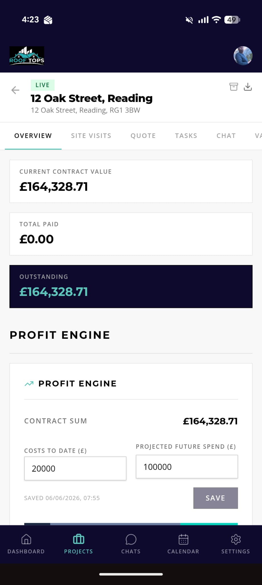 90-second estimates — BuildHub app screenshot