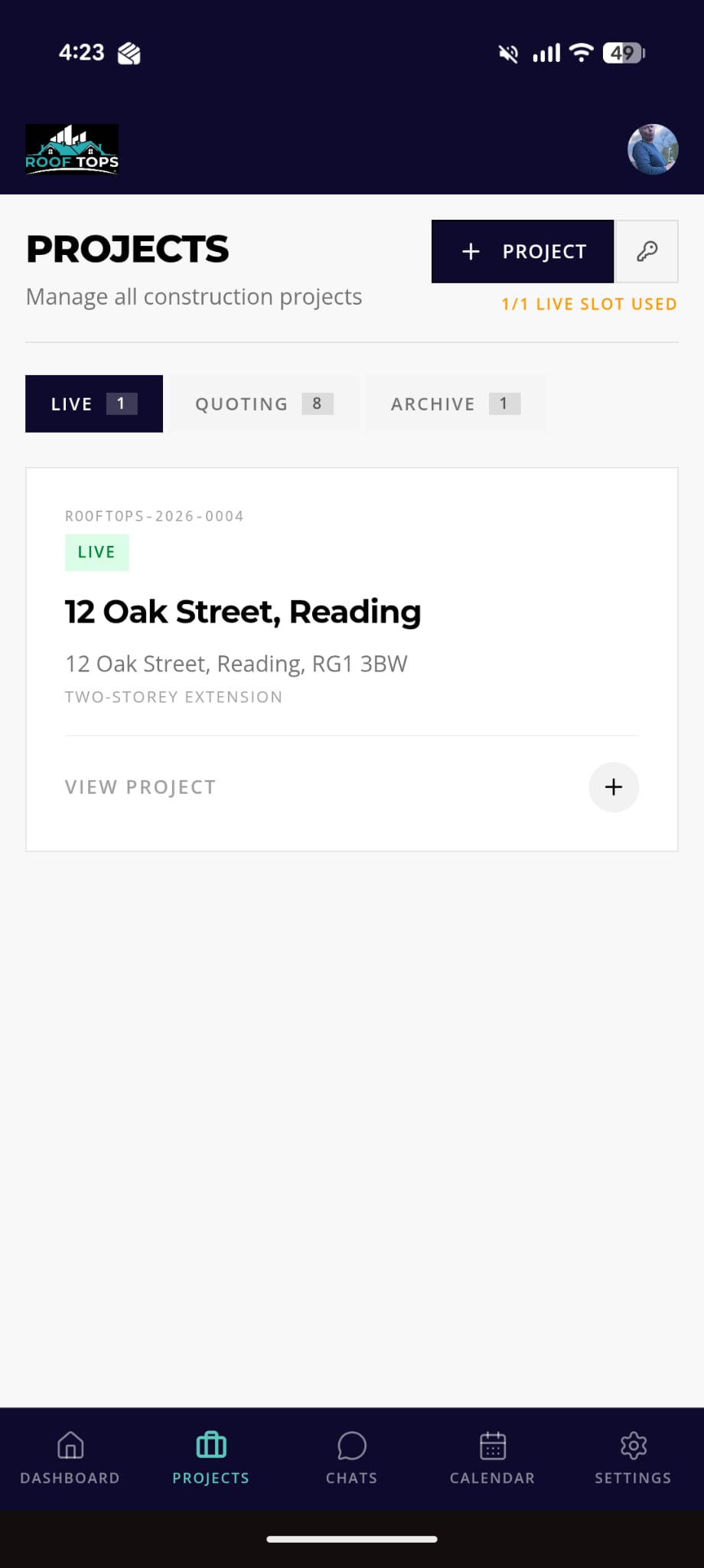 Flat-rate pricing, unlimited users — BuildHub app screenshot